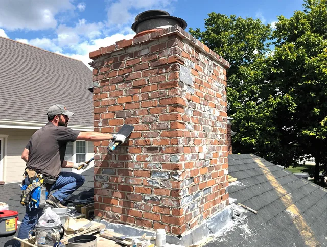 Completed chimney rebuild by Ipswich Chimney Sweep in Ipswich, MA