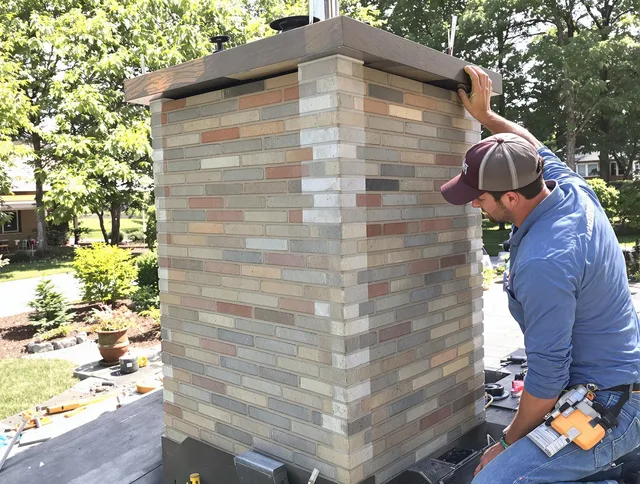 Ipswich Chimney Sweep completing a modern chimney remodel in Ipswich, MA