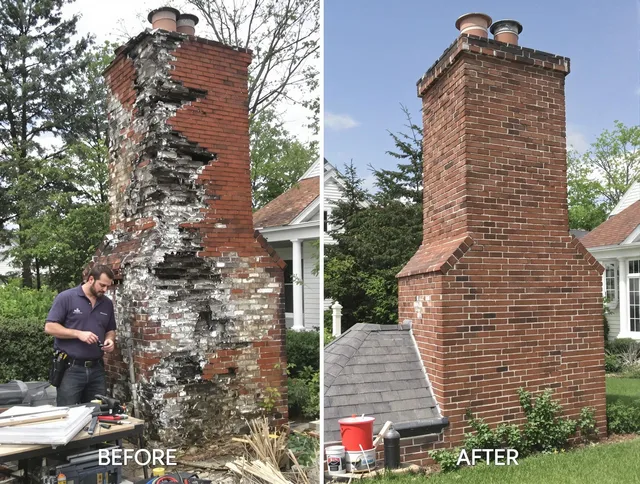Ipswich Chimney Sweep performing a full chimney restoration in Ipswich, MA