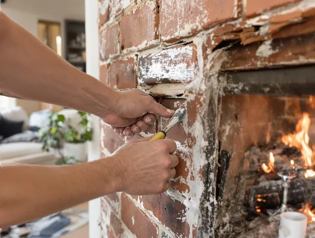 Routine fireplace repair by Ipswich Chimney Sweep in Ipswich, MA