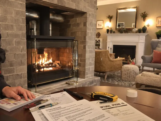 Ipswich Chimney Sweep verifying fireplace safety measures in Ipswich, MA