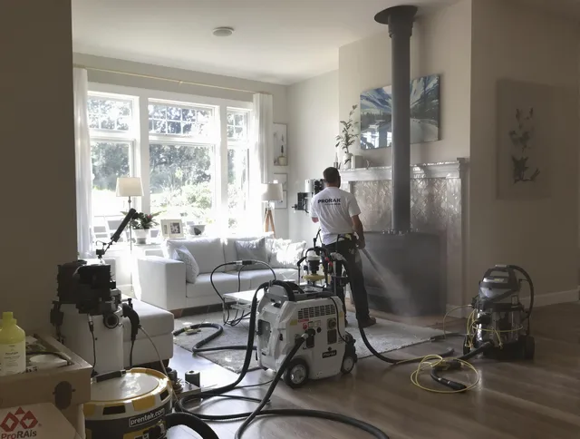Soot removal service by Ipswich Chimney Sweep for a fireplace in Ipswich, MA